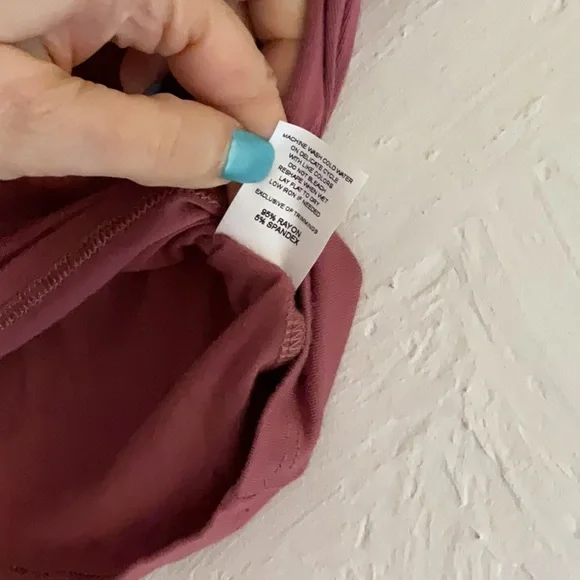 Antistar Fold Over Strapless Tube Top, Size L, Red/Rose, NWT - Picture 6 of 7